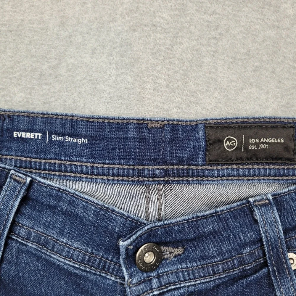AG Everett Slim Straight Jeans Mens 33x34 Blue Jeans Denim Pants